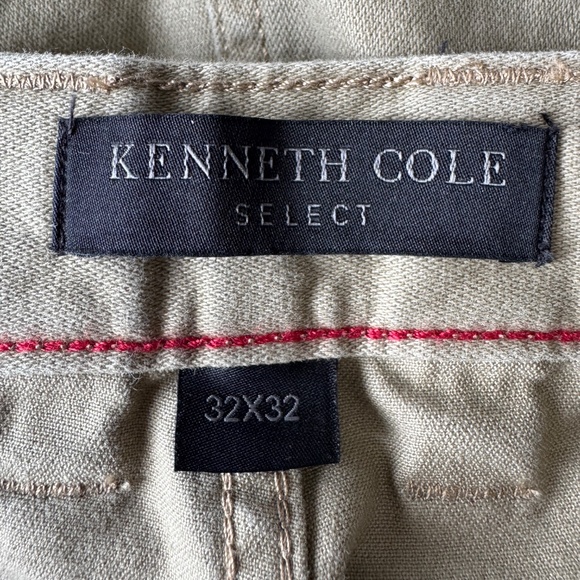 Kenneth Cole Select Men's Chino Khaki Casual Twill Pant Tan Size tag: 32x32 - Picture 6 of 13